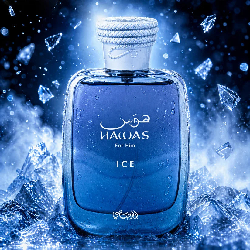 Hawas Ice for Men Eau de Parfum, 100ml(3.4 Oz), Premium Arabian Fragrance