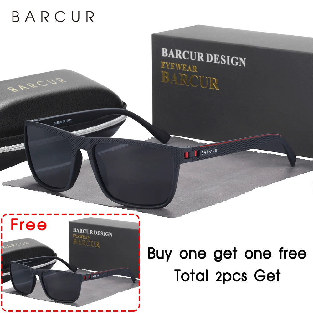 BARCUR Outdoor Sunclasses for Men Polarized FishingTravel TR90 Light Weight Sun Glasses Women Eyewear Accessory Oculos