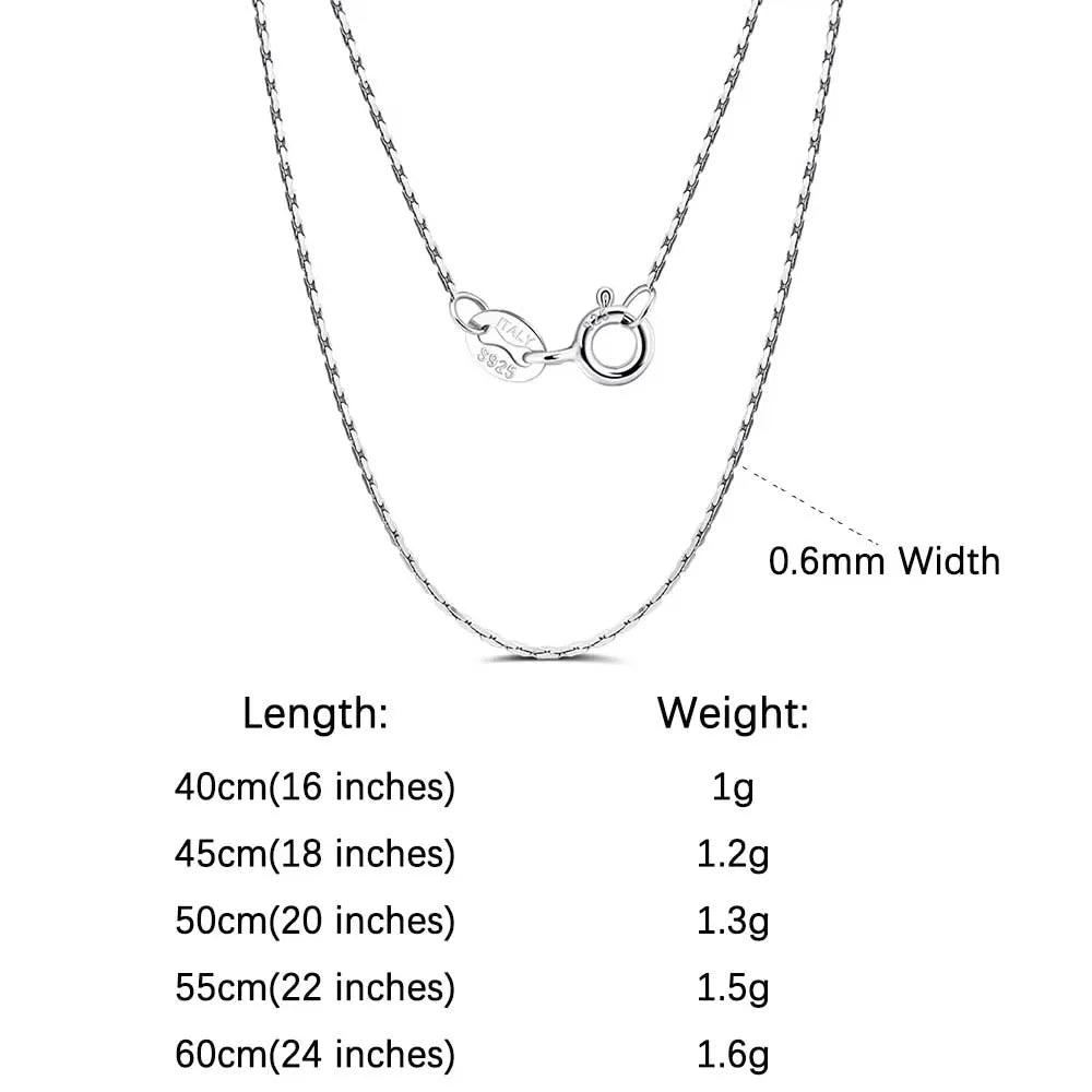ORSA JEWELS 925 Sterling Silver Chain Necklaces Fashion Party for Men Women DIY Jewelry Simple High Quality 16-24 Inch Wholesale