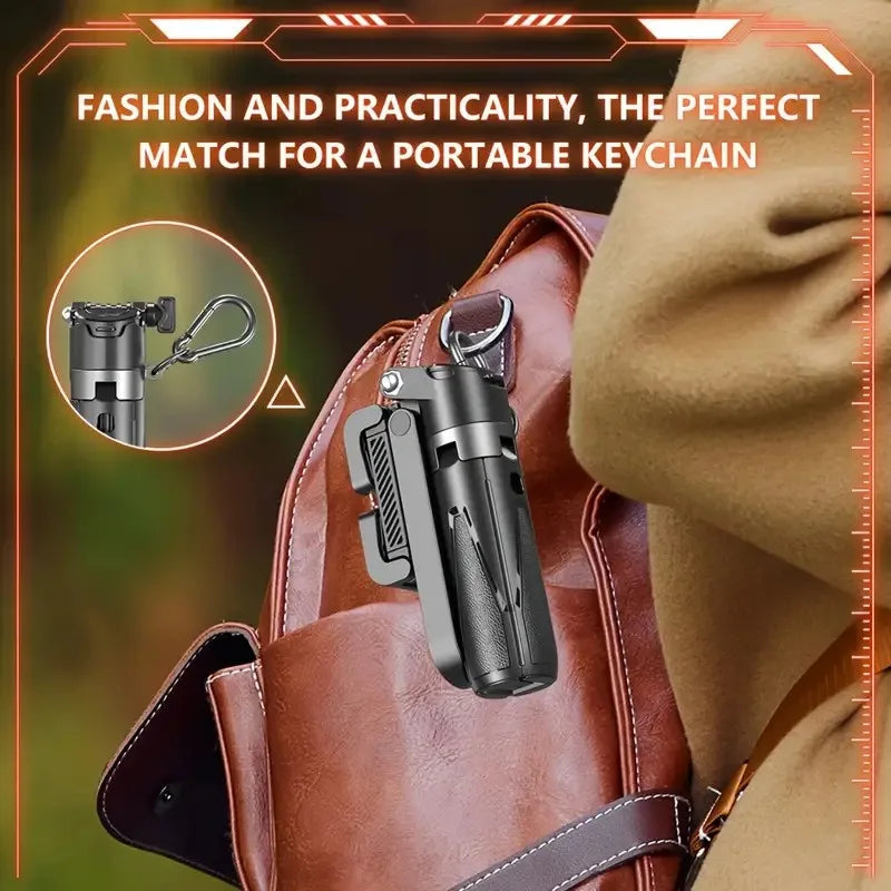 Universal Clip Selfie Stick, 360° Rotation Phone Holder, Foldable Extendable Selfie Stick with Wireless Remote, Portable Travel