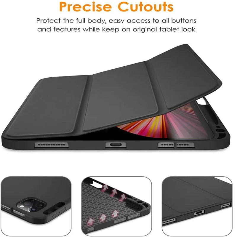 For Redmi Pad 2 9.7 pro 12.1 SE 11 10.6 8.7 Case Xiaomi Pad 5 6 7 8 Pro 11 11.2 K pad Auto Wake up Sleep Cover Support Charging