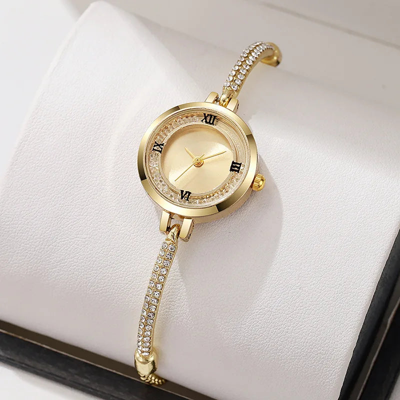 New Fashion Rhinestone Women's Watch Fine Strap Female Analog Quartz Watches Clock Gift Reloj Mujer