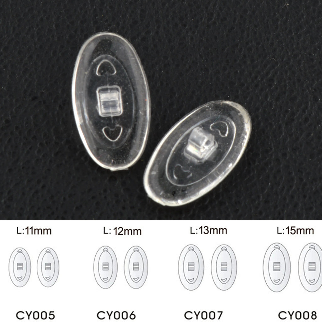 2000pcs Wholesale Eyeglasses Glasses Silicone nose pads various types & sizes eyewear nose pad part oval round
