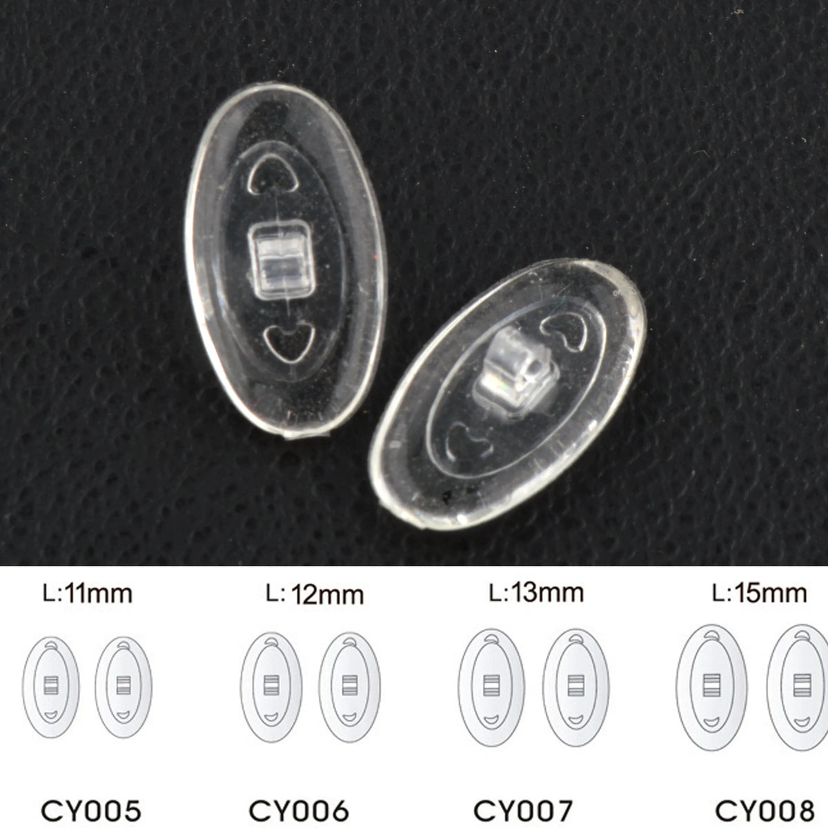 2000pcs Wholesale Eyeglasses Glasses Silicone nose pads various types & sizes eyewear nose pad part oval round