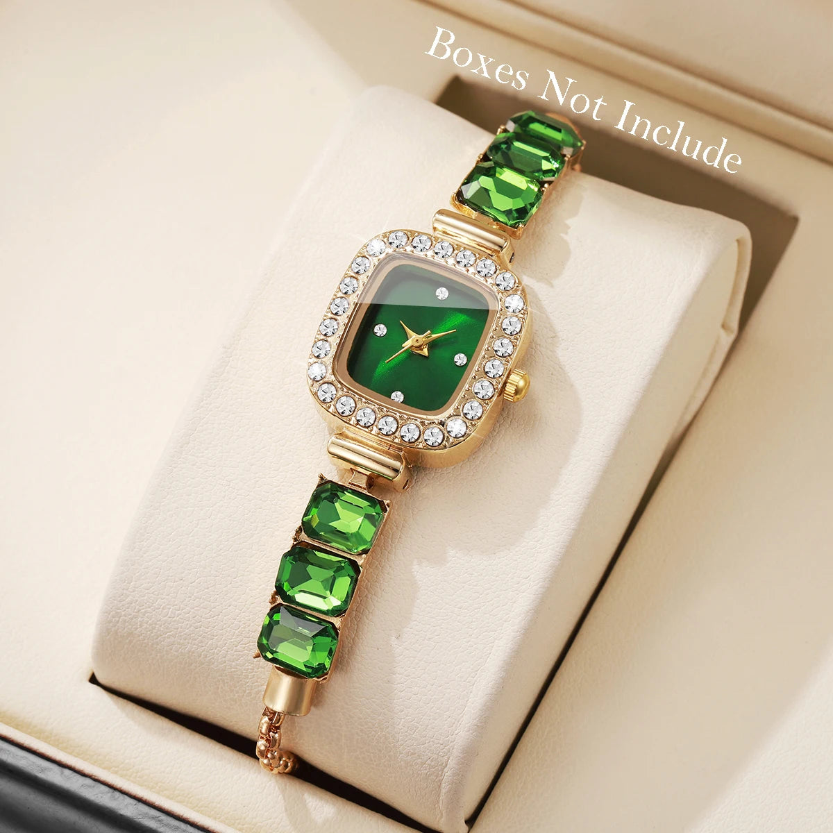 Elegant Square Women Watches Fashion Rhinestone Bracelet Strap Ladies Quartz Wristwatch Reloj Mujer Girls Clock (Without Box)