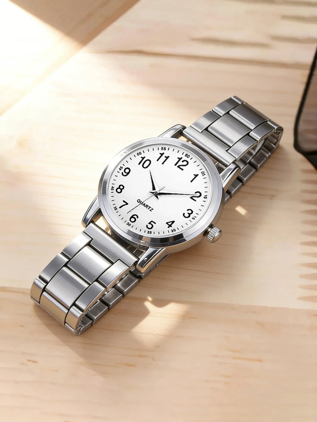 Ladies Casual Fashion Quartz Watch and Heart Jewelry Set with Steel Strap Birthday Gift Without Box