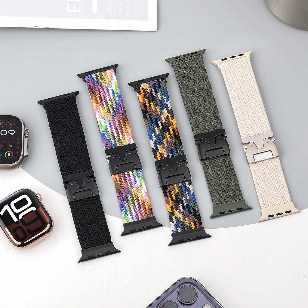 Strap For Apple Watch bands ultra2 3 49mm 40mm 44mm 46mm 42mm 45mm Parachute braided Bracelet correas IWatch Series SE 9 8 10 11