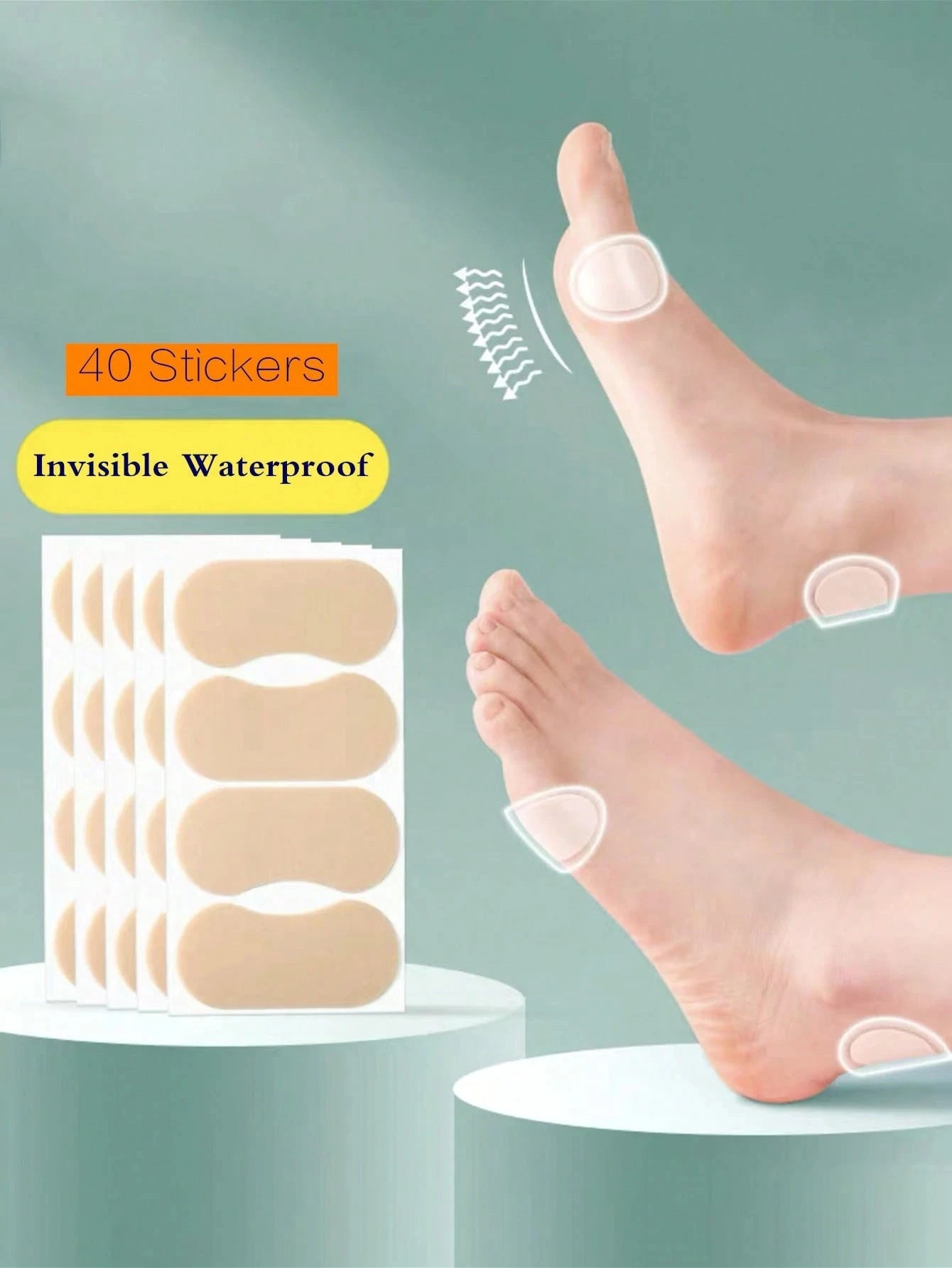 20/40/35/70/105Pcs Anti-Friction Heel Pads, Invisible Shoe Liners For High Heels, Leather Shoes, Can Be Reused,Pain Relief