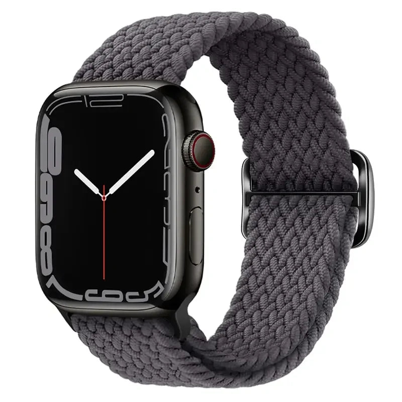 Braided Loop for Apple Watch Strap 44mm 40mm 45mm 41mm 42mm 38mm 49mm Elastic Solo Bracelet IWatch Series 7 Se 3 6 Ultra 8 Band