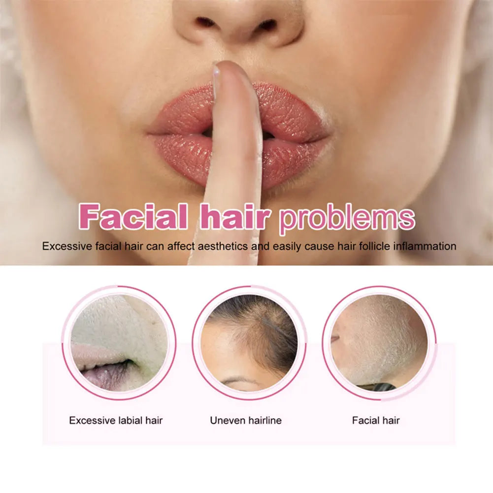 Facial Hair Removal Cream Sensitive Skin Facial Hair Remover Fast Gentle Effective Clear Lip Hair Underarm Hair Removal Cream