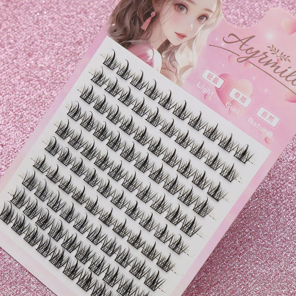 DIY Clusters Eyelash Extension Winged Individual Lashes Volume False Eyelashes Natural Segmented Eyelash Bundles Makeup Tools