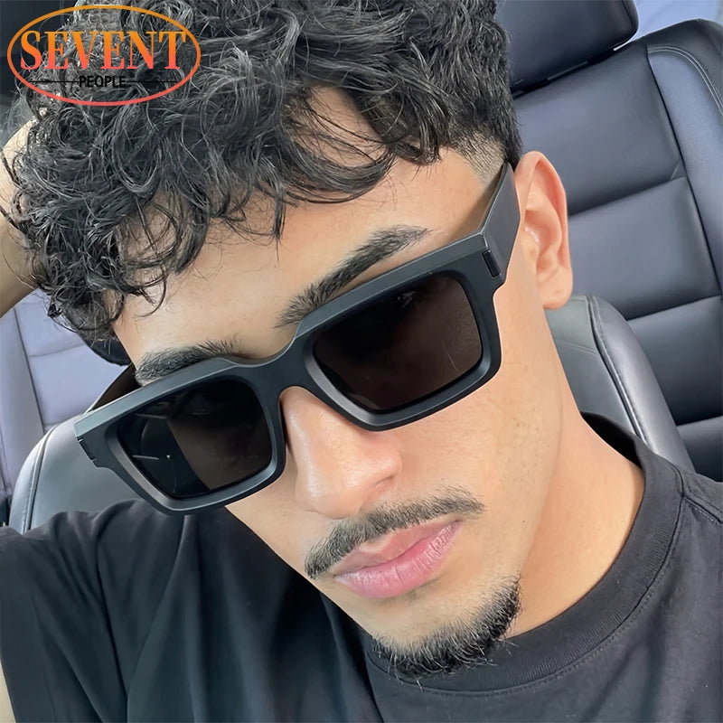 Steampunk Square Sunglasses Men 2026 Luxury Designer Trendy Photochromic Driving Punk Sun Glasses Male Outdoor Streetwear Shades