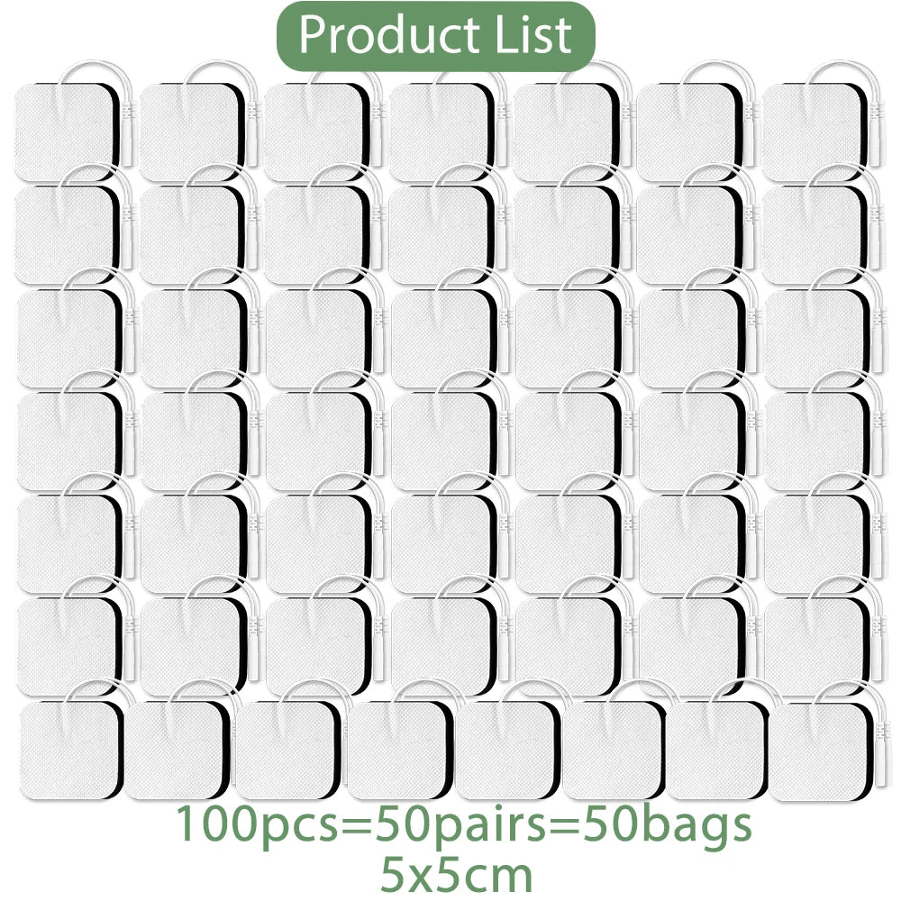 10/20/50/100PCS TENS Non-woven Electrode Pads For Acupuncture Massager Electrodes Patch Pulse EMS Muscle Stimulator Sticker