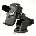 Car Phone Bracket with Outlet Navigation Frame - Multi-Functional, Front Glass Suction Cup, Telescopic Mechanical Arm