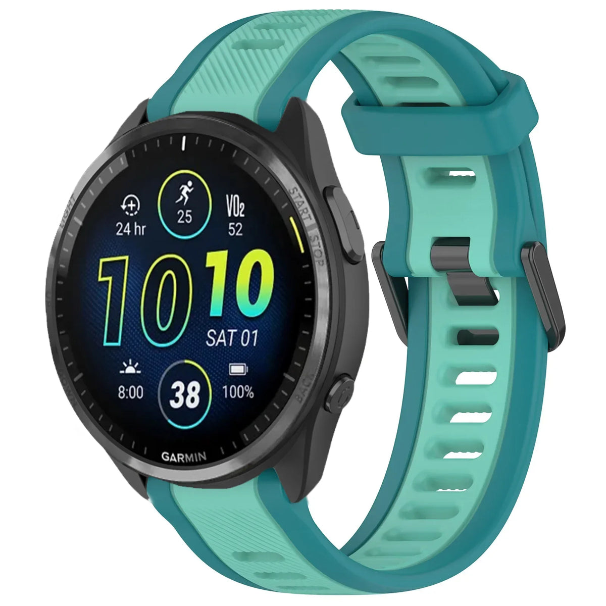 18mm 22mm 20mm Official Silicone Strap for Garmin Forerunner 970 570 55 965 265 165 Venu 3 2 Vivoactive 6 5 Band Bracelet Correa