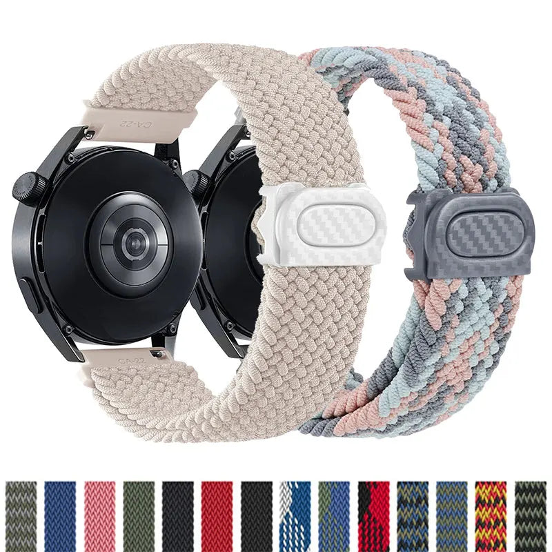 20mm 22mm watch Strap for Samsung Galaxy Watch 7/6/4/5/Pro/6 Classic/S3/active 2 Band Braided Bracelet Huawei GT 23 GT4 GT5 46mm