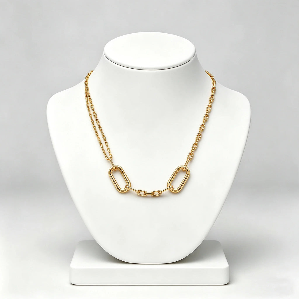 2026 New 925 Pure Silver Chain Y-shaped Necklace Two tone Splicing Necklace for Women's Fashion DIY Jewelry Gifts