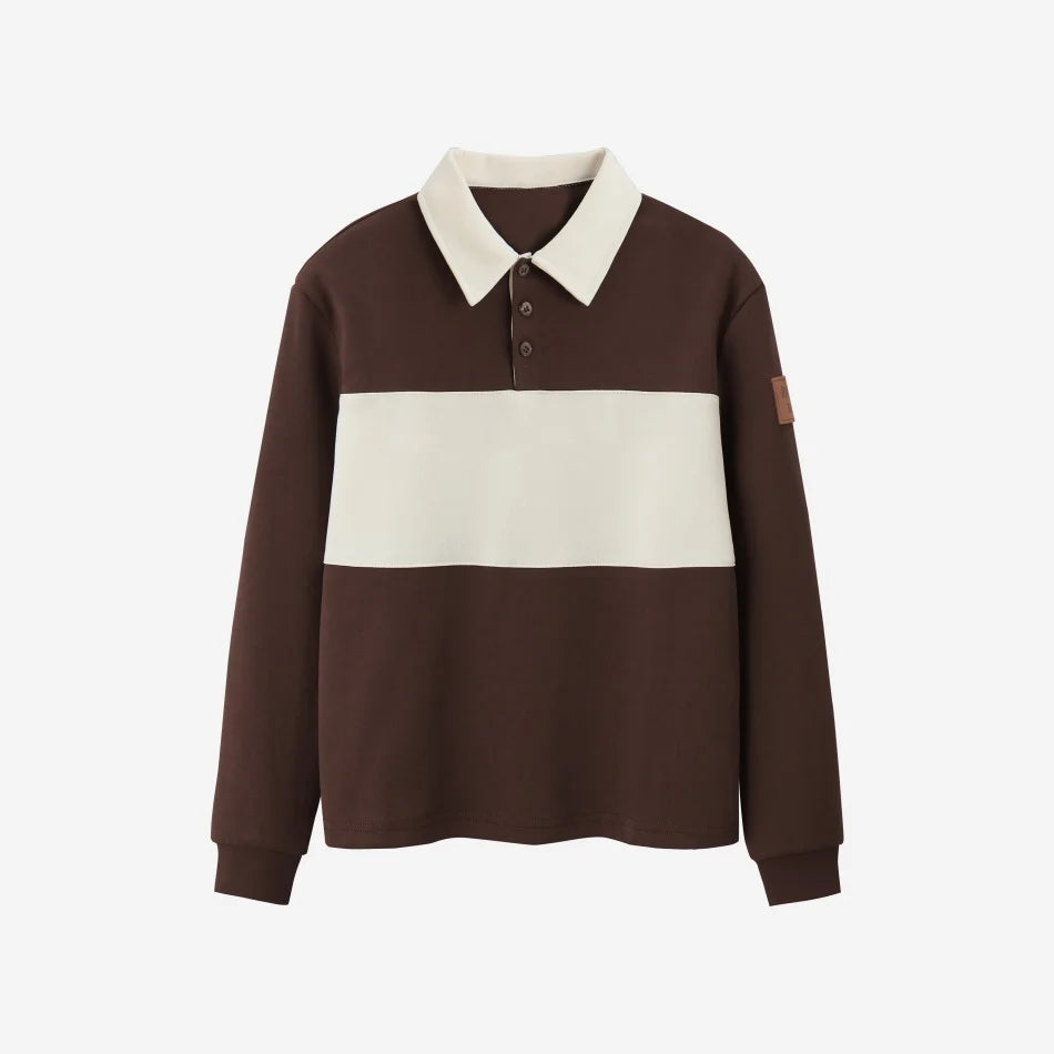(Ship out in 1 day)AS AW26 Saddle collection Brown Corduroy + Rugby sweatshirt Print corduroy family matching girls boys clothes