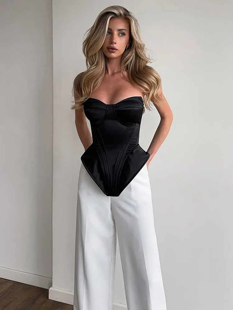 Pleated Backless Bandage Mini Dress Women's Elegant Solid U-neck Sleeveless Slim Fit Vestidos 2026 Summer New Lady Party Gown