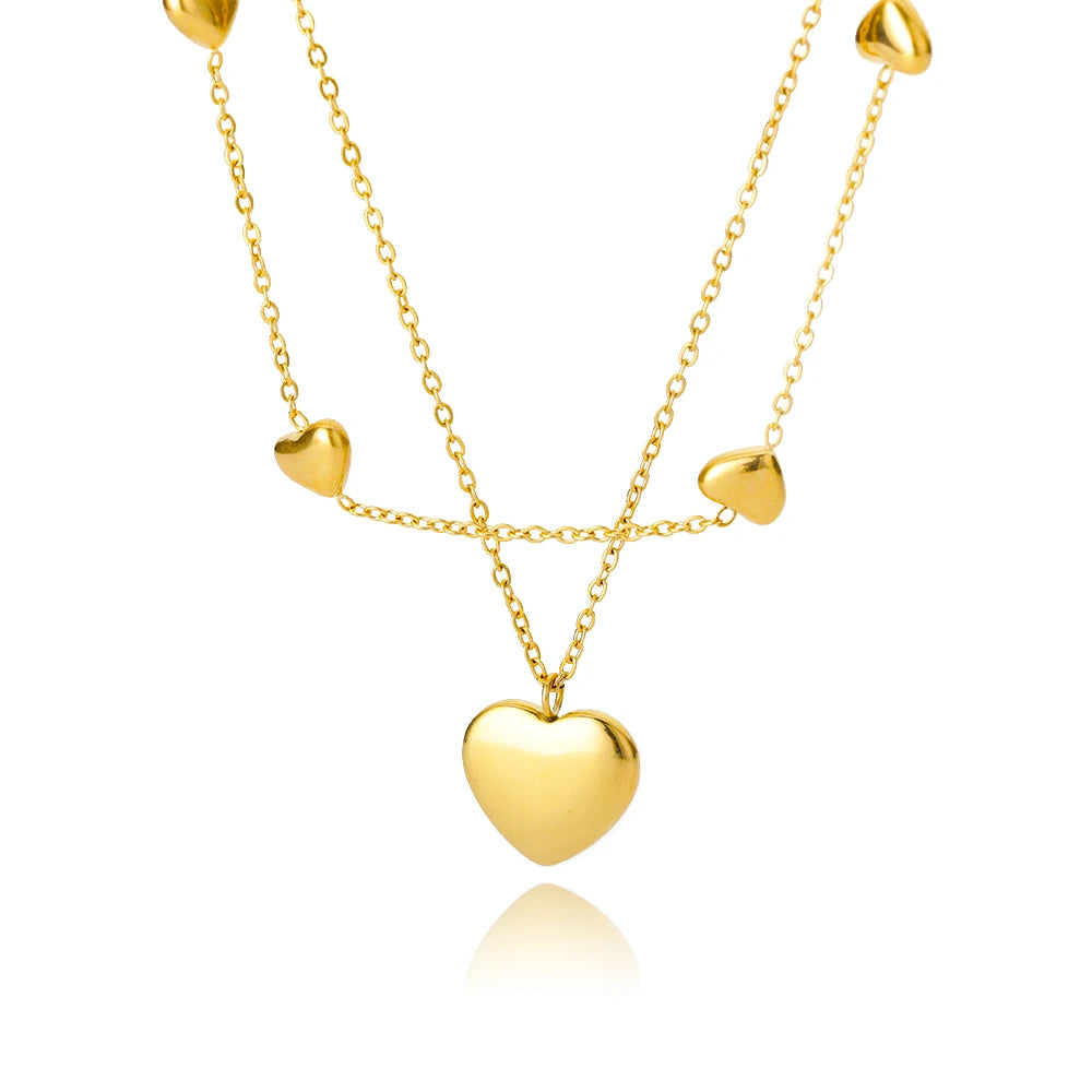 Fashion Stone Opal Oval Necklace For Women Stainless Steel Gold Color Oval Stone Pendant Necklace Wedding Aesthetic Jewelry Gift