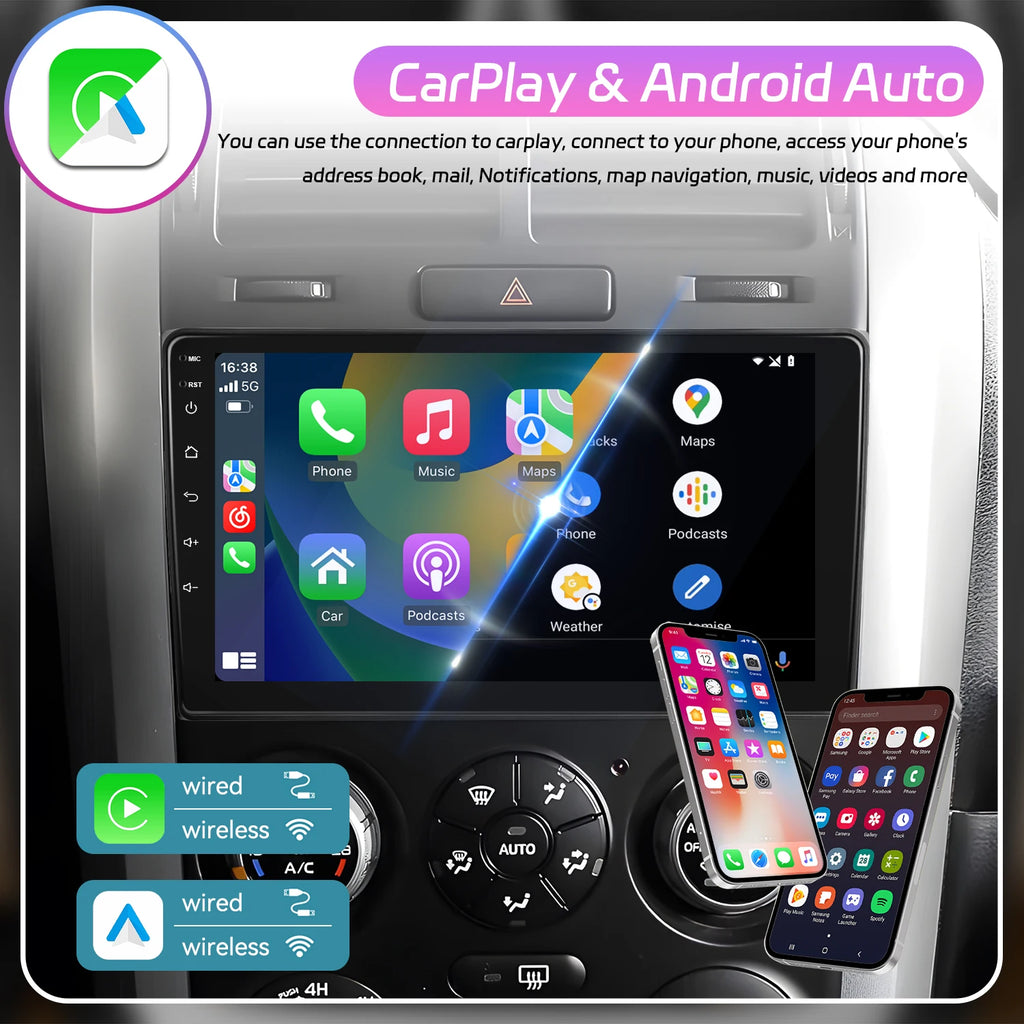 Car Radio for Suzuki Grand Vitara 2005-2015 with Wireless Carplay & Android Auto, 9 Inch IPS Touch Screen for Grand Vitara Car Stereo BT FM in Dash GPS WiFi Backup Camera SWC-2+64G