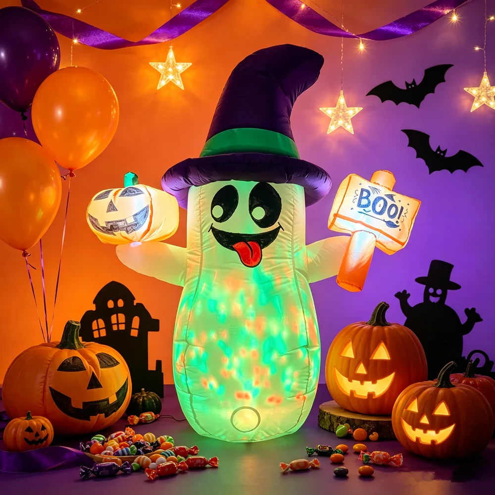 5-Foot LED Halloween Ghost Inflatable