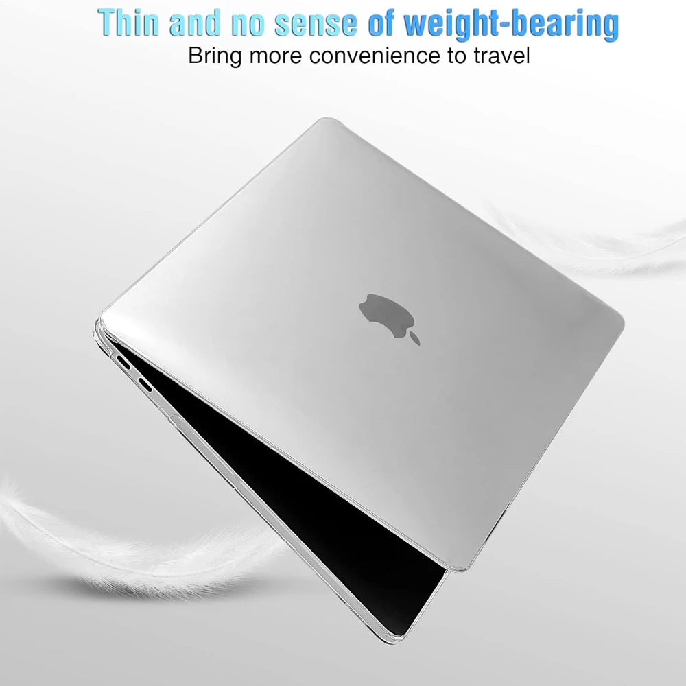 For MacBook Pro 13 inch Case 2022-2016 Release M1 A2338 A2289 A2251 A2159 A1989 A1706 A1708 Protective Hard Case Crystal Clear