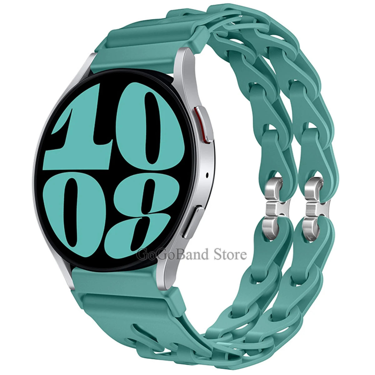 22mm 20mm Chain Strap for Samsung Galaxy Watch 7 6 5 4 6Classic Silicone Band for Huawei GT4 3Pro for Amazfit GTR 4/GTS Bracelet