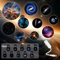 (Ce14)USB Galaxy Projector Night Light 360° Rotate LED Starry Sky Ambient Lamp For Party Home Decoration