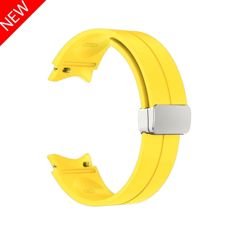 Original Silicone Band for Samsung Watch 7 6 5 4 Classic Strap 47mm 43mm 44mm 40mm Magnetic Buckle For Galaxy Watch 5 Pro 45mm