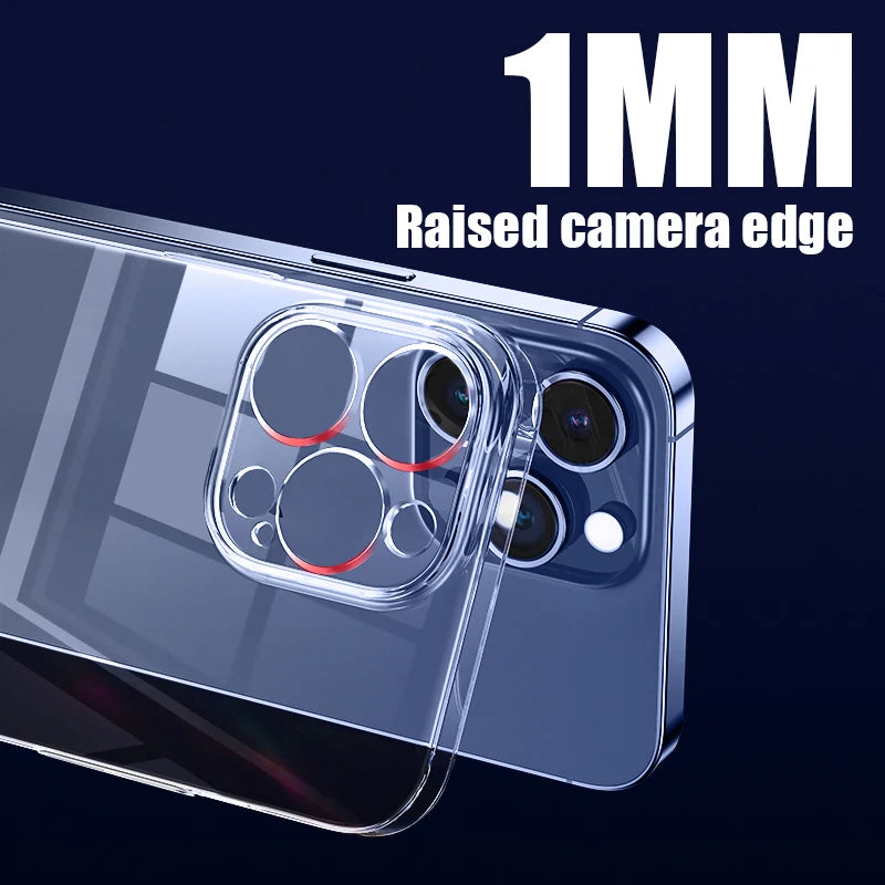 Ultra Thin High Transparent Hard PC Case For iPhone 18 17 15 14 13 12 16 Pro Max 17e Crystal Clear Shockproof Bumper Phone Cover