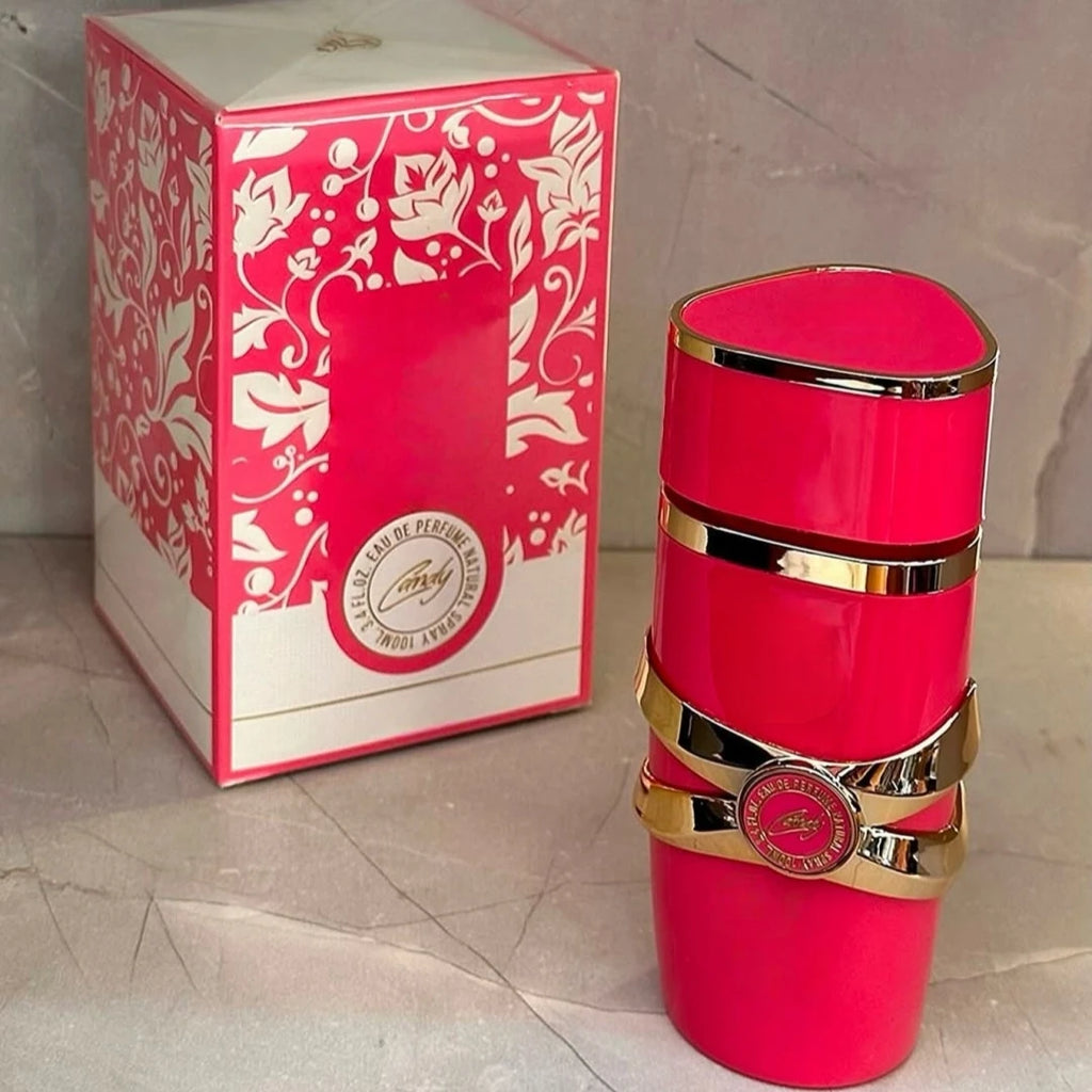 YARA LATTAFA Yara Candy Eau De Parfum 100ML With Original Gift Box Long Lasting Sweet Candy Floral Vanilla Fragrance Women Perfume Glossy Hot Pink Gold Luxury Bottle Romantic Scent Dating Wedding Gift for Ladies