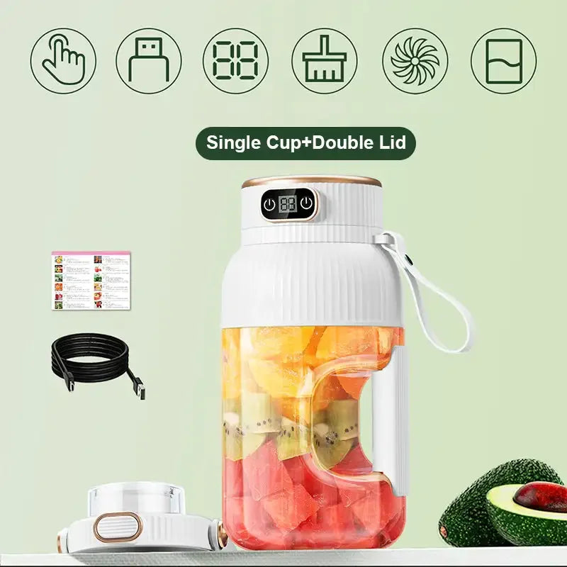 New Portable Juicer Cup Multifunctional Digital Display USB Fruit Mixers Juicers Electric Juicer Blender Fruit Juicer Cup Travel