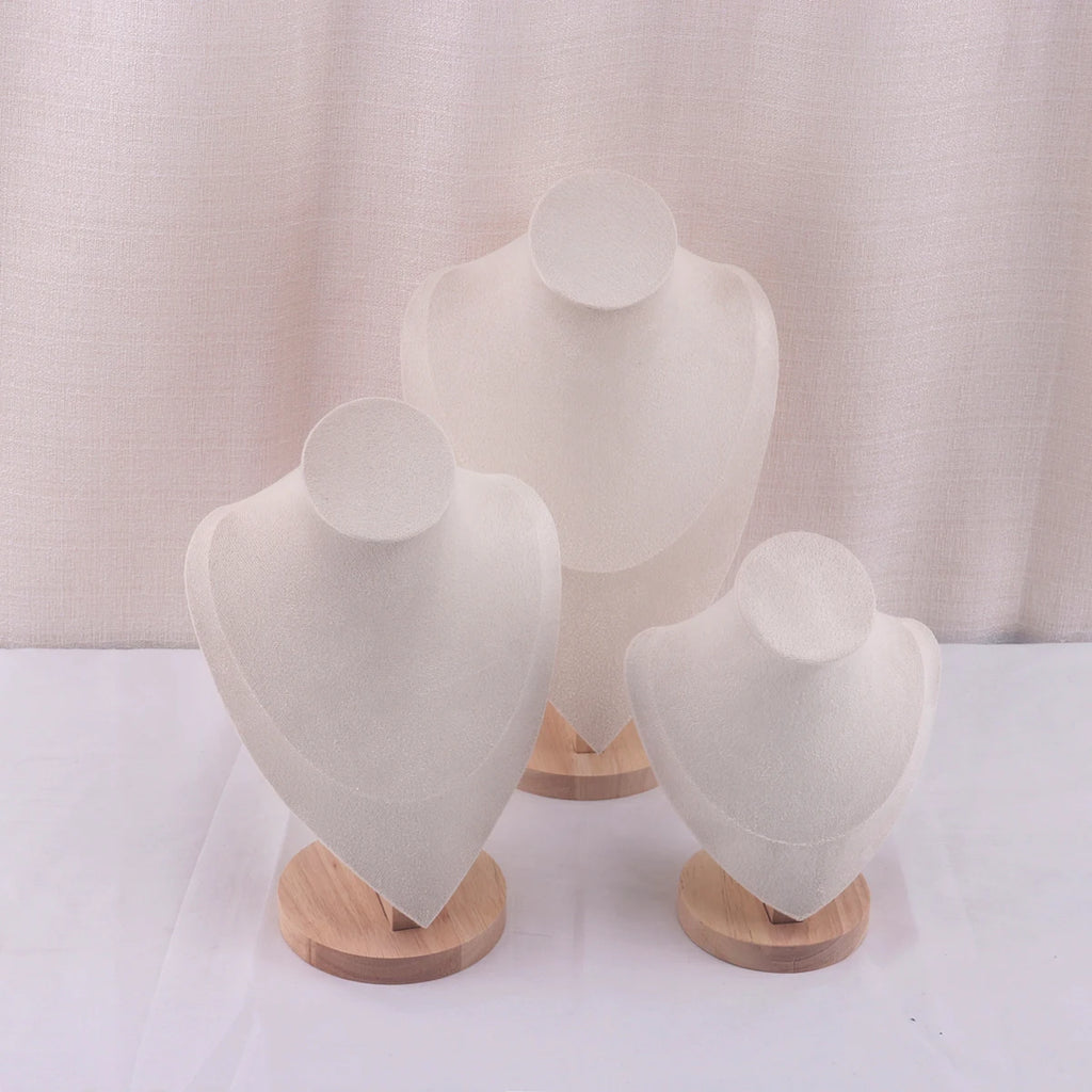 Velvet Portrait Necklace Display Pendant Organizer Jewelry Display Stand Jewelry Mannequin Bust Necklace Pendant Window Display