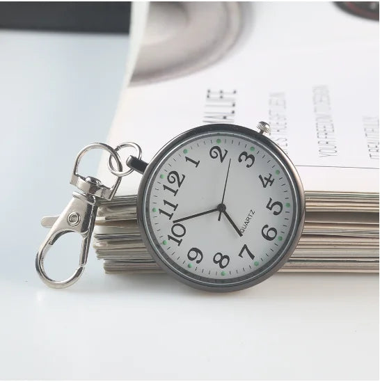 New Pocket Watch Keychain Remote Control Clock With Battery Student Doctor Medical Vintage Watch