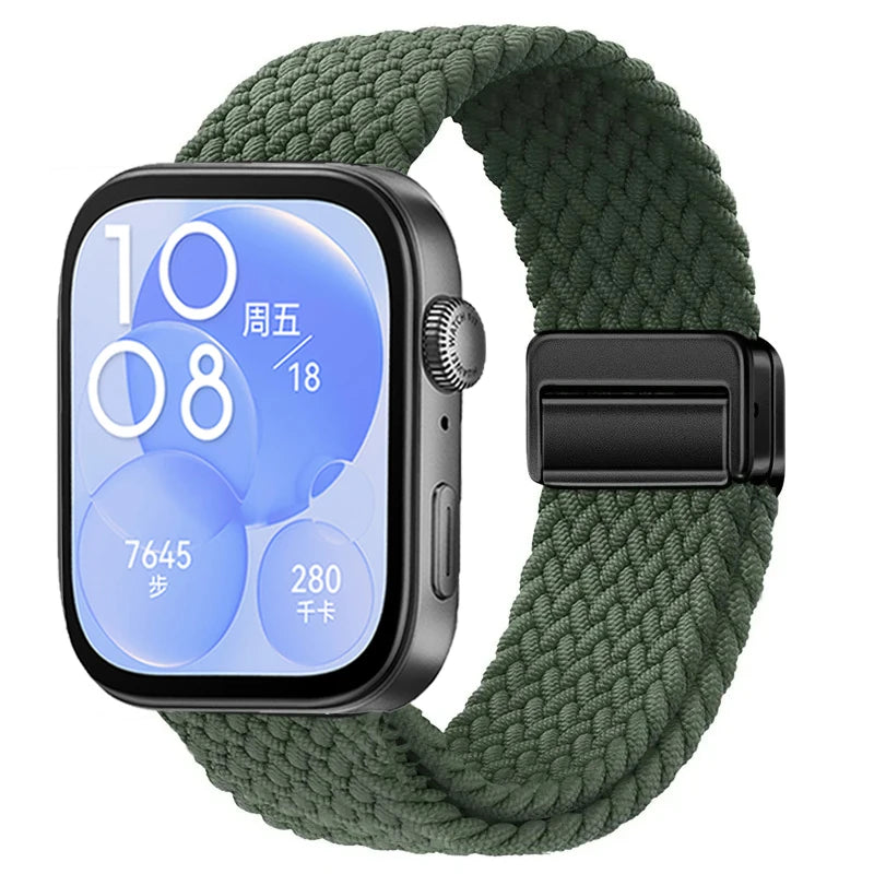 Magnetic Buckle Strap for Huawei Watch Fit 3/4/4 Pro Nylon Loop Bracelet Correa for Huawei Watch Fit 5/Fit 5 Pro Smart Wristband