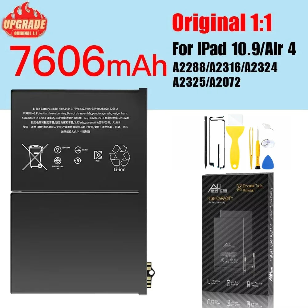 PINZHENG Tablet Battery For iPad 5 6 Air A1484 For iPad Air2 A1474 A1475 A1893 10.2 Mini 2 3 4 5 Pro 9.7 10.5 11 12.9 Battery