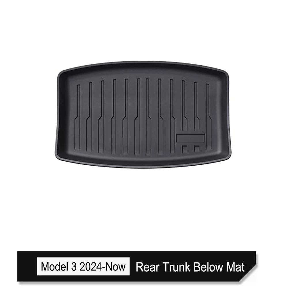 For Tesla Model 3 2026 2025 2024 Front Rear Trunk Mat Back Seat Backrest Protective Pads Cargo Liner Anti Dirty Mat Accessories