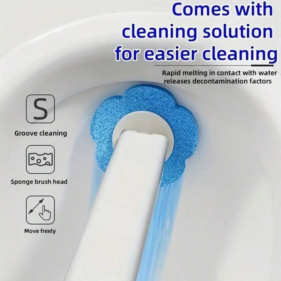 1 Set, Toilet Brush With Holder Set, Wall Mounted Long Handle Toilet Cleaning Brush With Holder, Flexible Toilet Bowl Cleaning Brush, No Dead Corner, Bathroom Cleaning Brush, Cleaning Supplies, Cleaning Tool, Back To School S