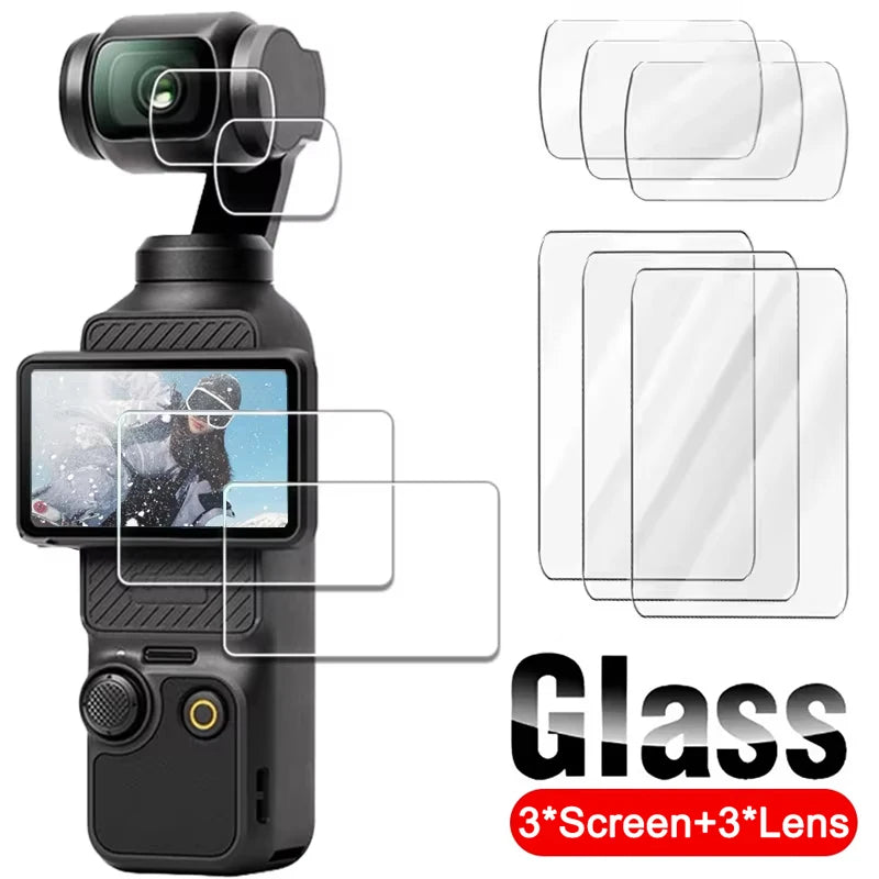 For DJI OSMO Pocket 3 Screen Protectors & Camera Lens HD Tempered Glass Film Full Coverage Protective Film For DJI Osmo Pocket 3