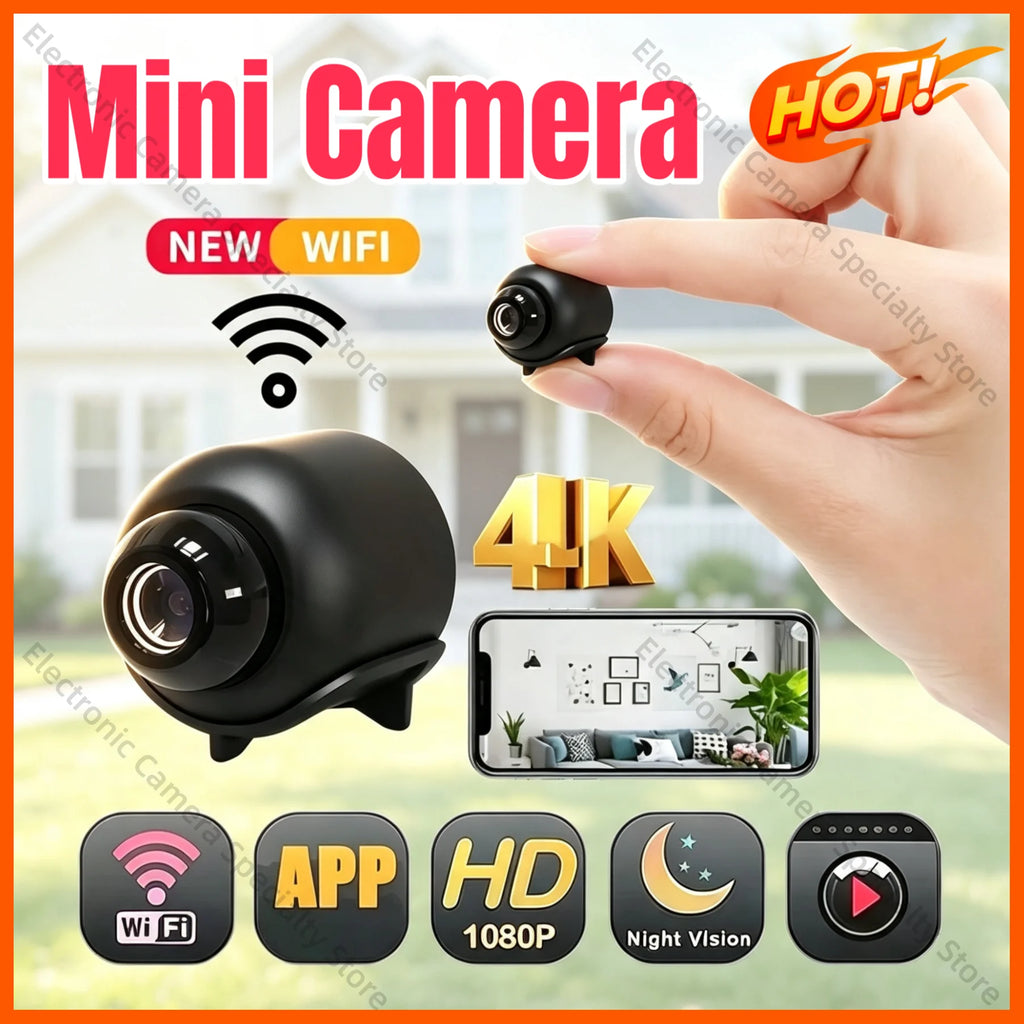 Mini Camera 1080P Clear Night Vision Lightweight Portable Premium Cams Motion Detection Wireless Surveillance Protection Camera