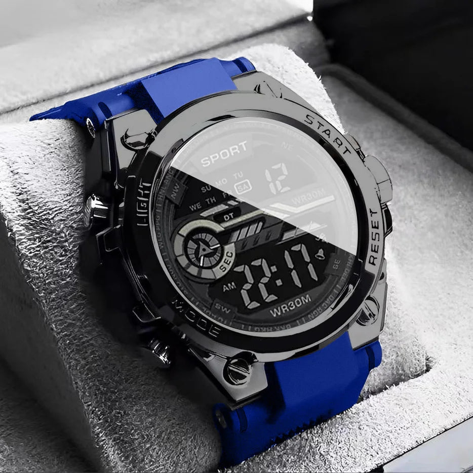 Multifunction Men's Sports Watch Luminous Alarm Clock Men LED Digital Watch Large dial Electronic Wristwatch