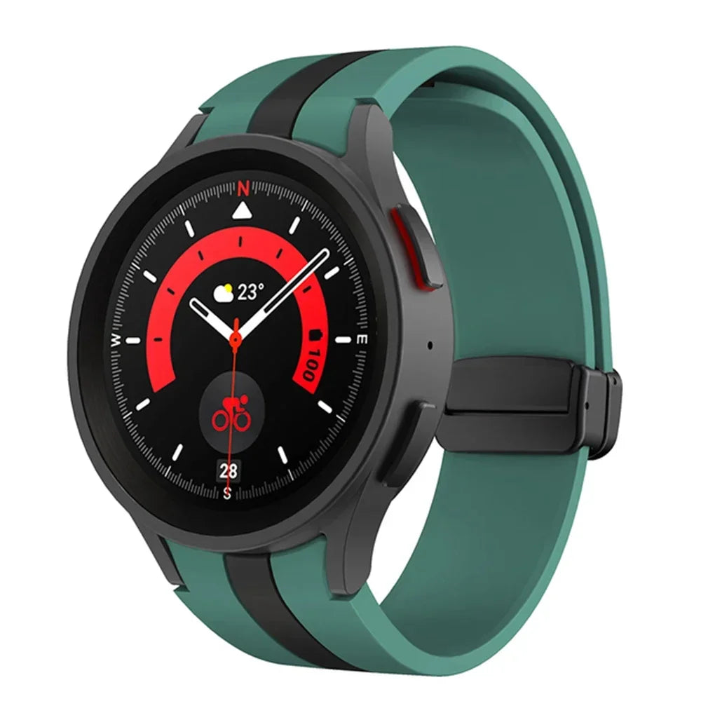 Silicone Strap for Samsung Galaxy Watch 5 Pro 45mm Galaxy Watch 6 5 4 44mm 40mm Magnetic Buckle Band For Watch 6 Classic 43 47mm