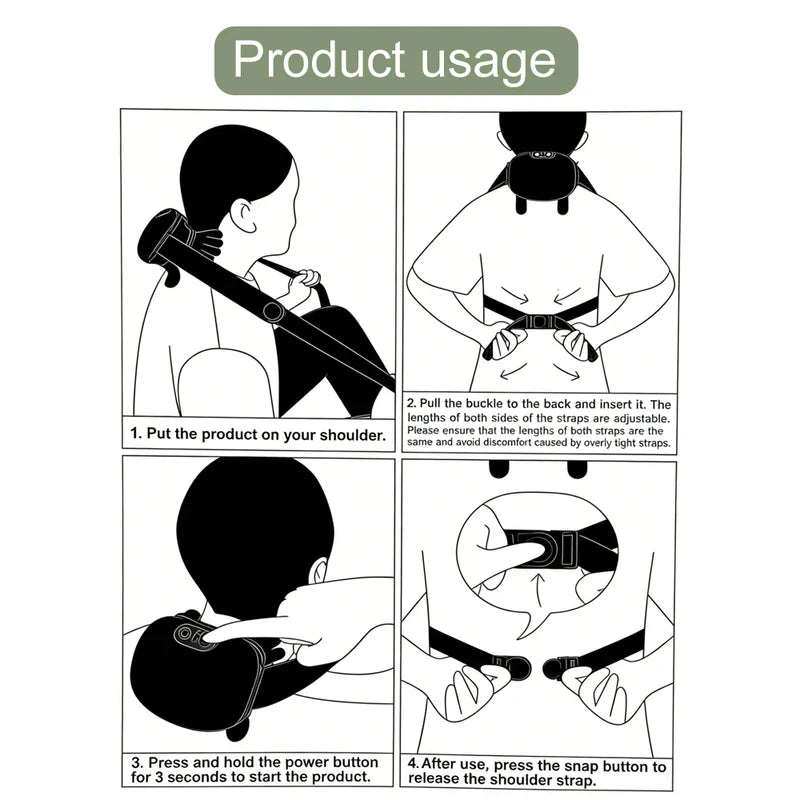 Bionic Finger Neck Shoulder Trapezius Muscle Relax Massager Neck Cervical Kneading Massage Shawl Brushless Motor Neck Masajeador