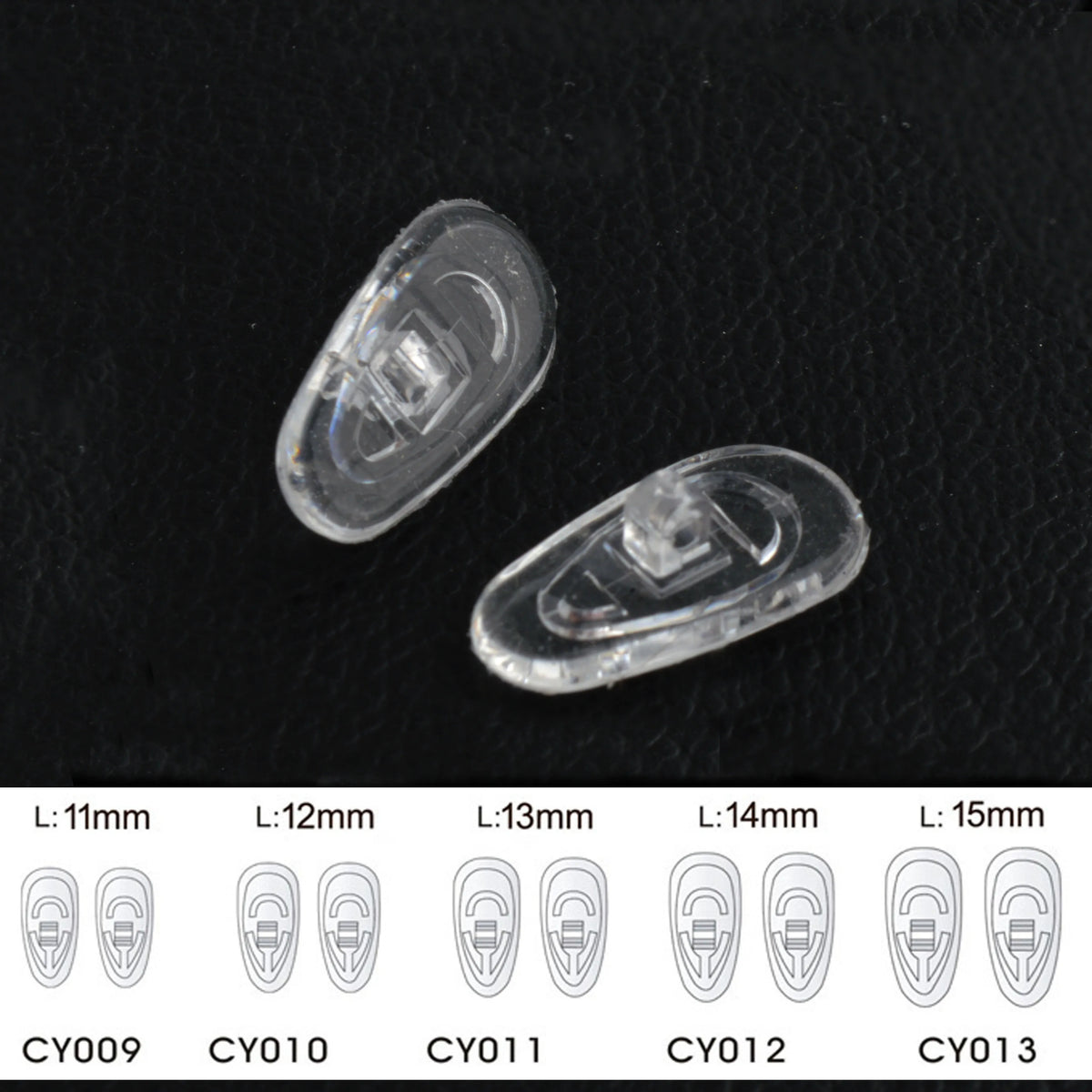 2000pcs Wholesale Eyeglasses Glasses Silicone nose pads various types & sizes eyewear nose pad part oval round