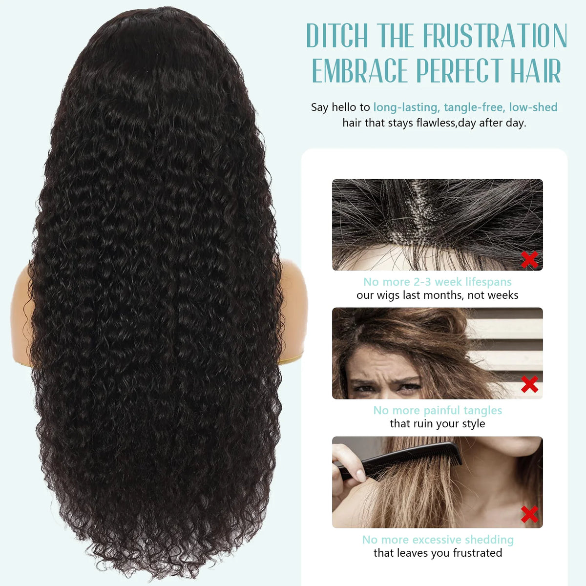 Natural Color Human Hair Wigs Deep Wave 40 Inches 200% Density 360 5x5 Closure 13x6 13x4 HD Transparent Invisible Lace Frontal Wig Black 1B For Women Brazilian Hair Pre Plucked Pre Cut Lace Pre Bleached Knots Pre Styled