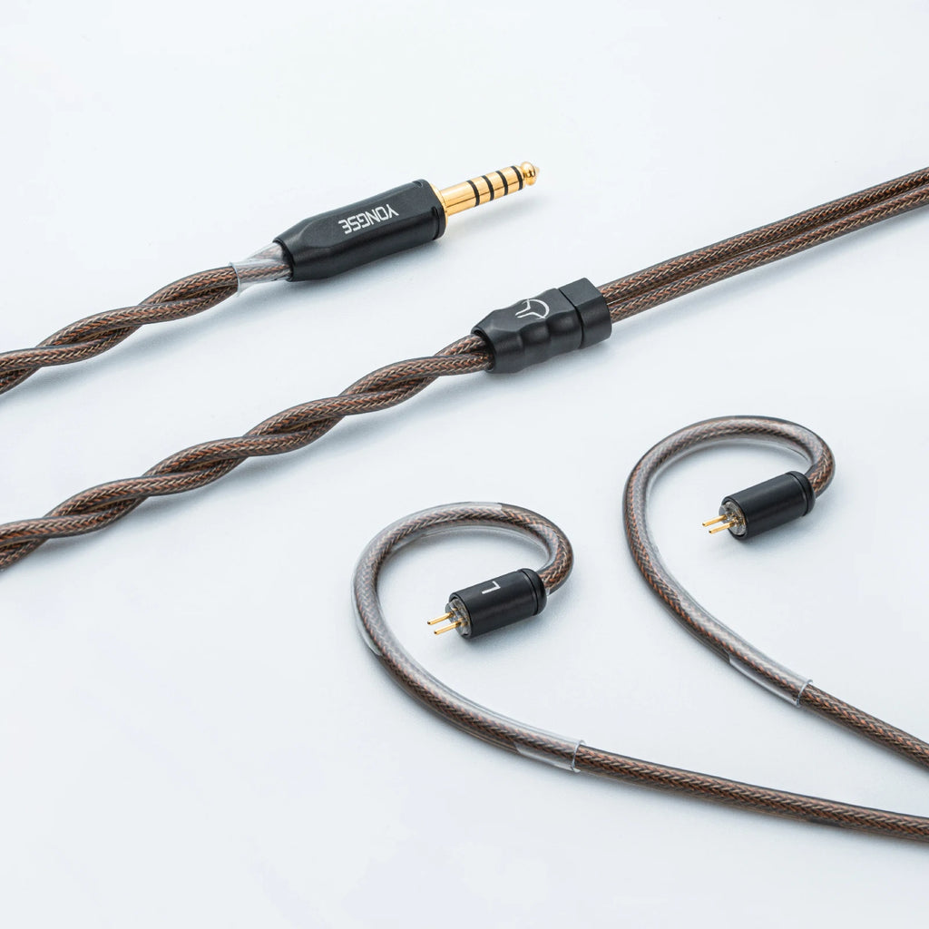 YONGSE Mech-X Cable Silver-plated Single Crystal Copper + Graphene Shielding Earphone Cable