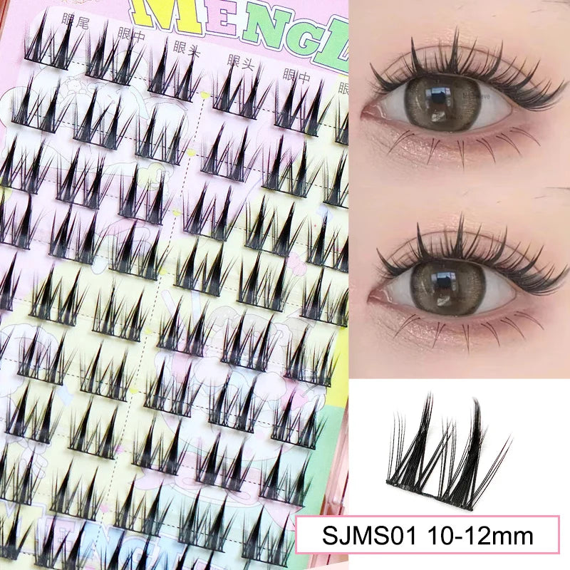 Sunflower Lashes Brown Manga False Eyelashes Natural Soft  Large Capacity Anime Eyelashes Douyin Wanghong Makeup Anime Eyelashes