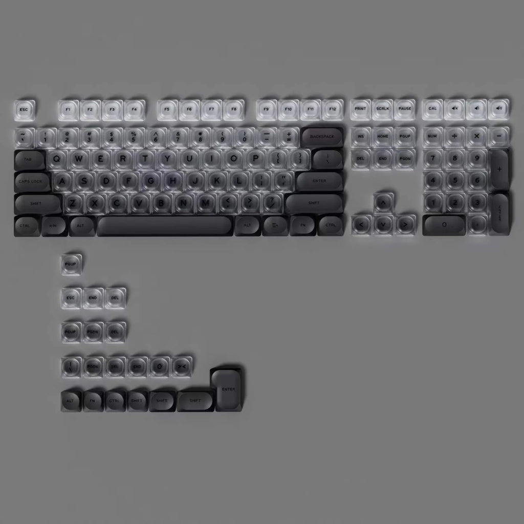 Gradient Purple Black Pink Crystal Keycaps Custom DIY for Gaming Mechanical Keyboard PBT Key Caps Set for Keyboard 68 70 80 90
