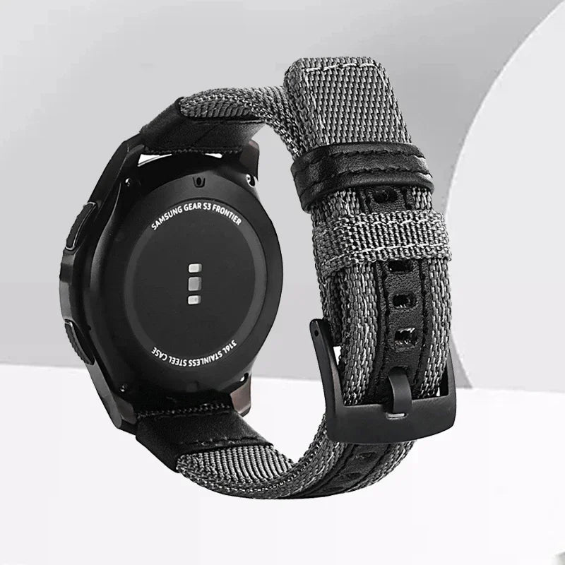 20mm 22mm Nylon  strap For Samsung Galaxy watch 3 4 46mm gear s3 Frontier Classic Woven Nylon Band for 20mm 22mm Sport Wristband